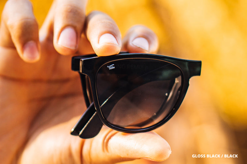 FOLDIES Men's Folding Sunglasses & Personalized Leather Case